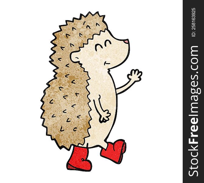 cute freehand textured cartoon hedgehog. cute freehand textured cartoon hedgehog