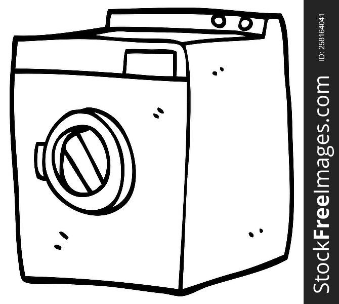 line drawing cartoon tumble dryer