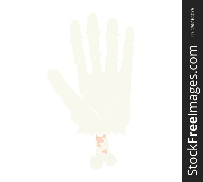 flat color style cartoon zombie hand