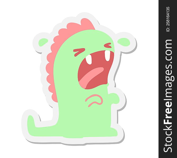 crying dinosaur sticker