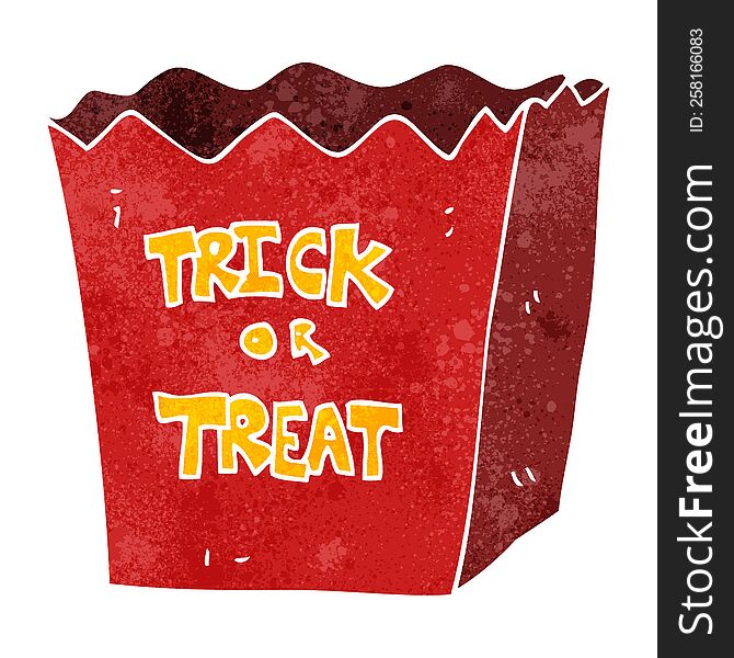 Retro Cartoon Trick Or Treat Bag