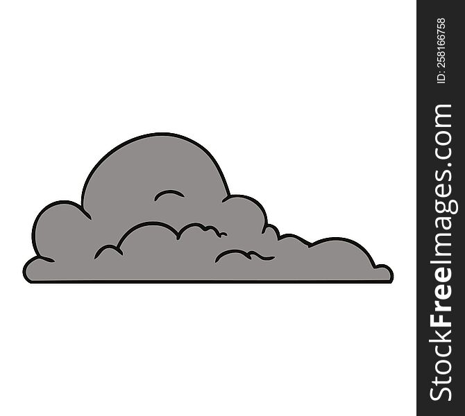 Cartoon Doodle Of White Large Clouds