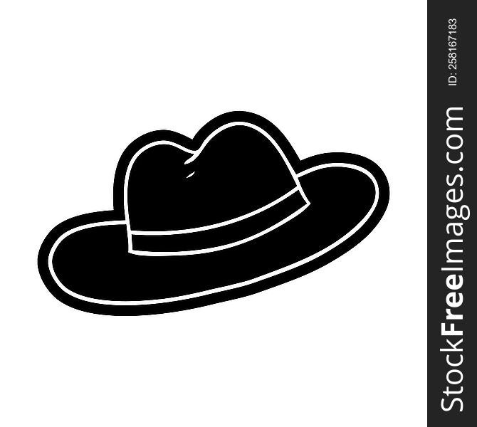 cartoon icon of a hat. cartoon icon of a hat