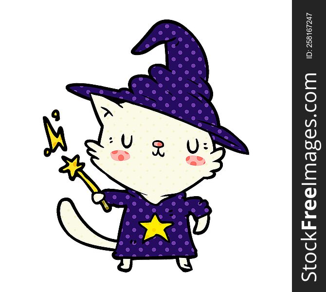 magical amazing cartoon cat wizard. magical amazing cartoon cat wizard