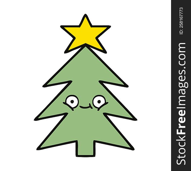 Cute Cartoon Christmas Tree