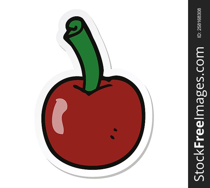 sticker of a cartoon cherry