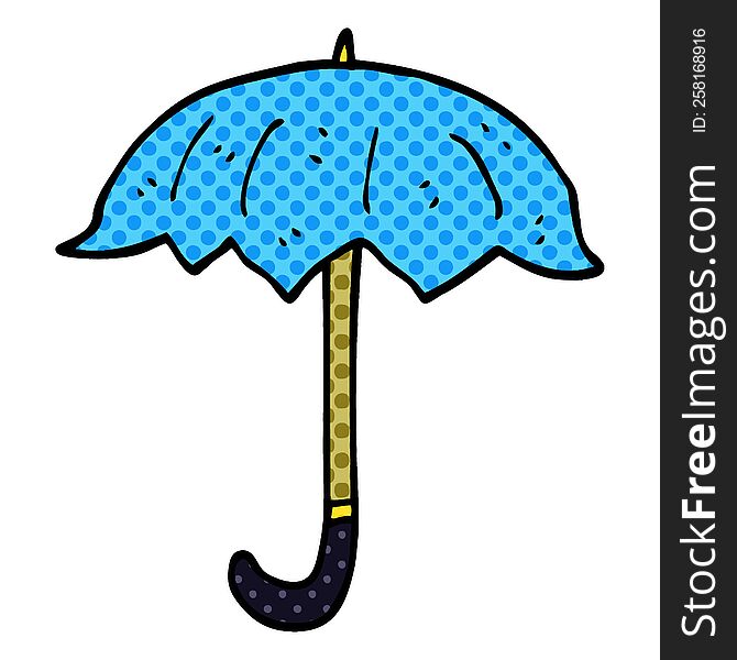 cartoon doodle open umbrella