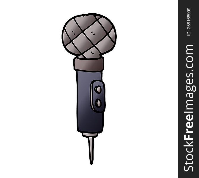 cartoon doodle of a microphone
