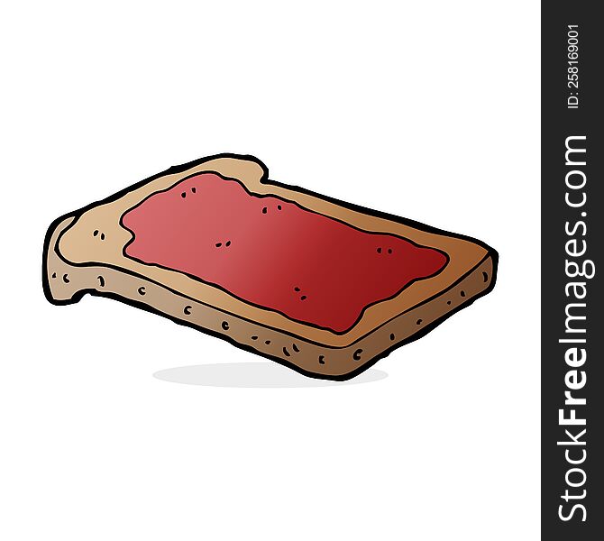 cartoon jam on toast