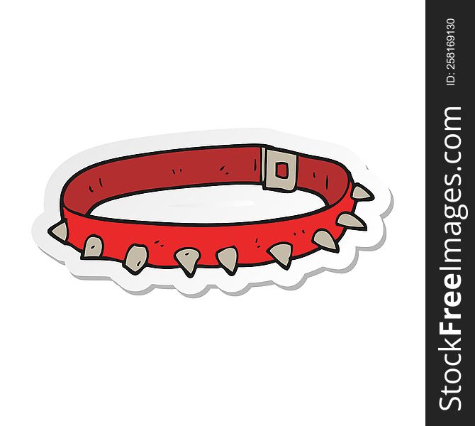 sticker of a cartoon dog collar