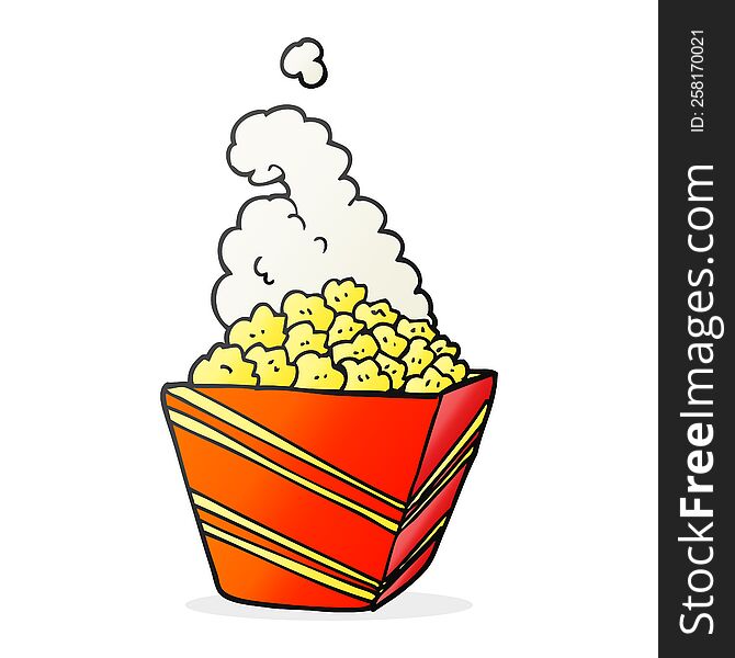 freehand drawn cartoon fresh popcorn