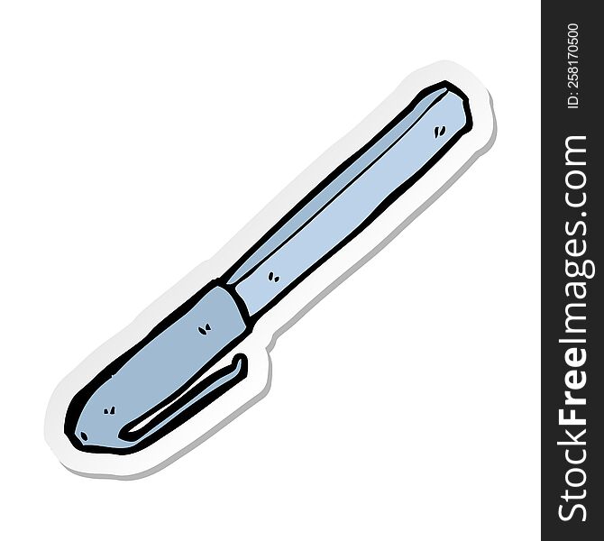 sticker of a cartoon pen