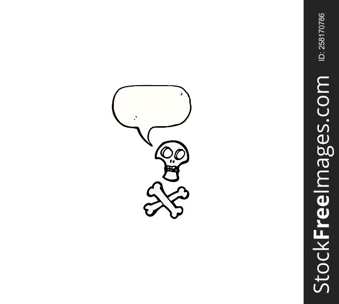 cartoon skull and crossbones