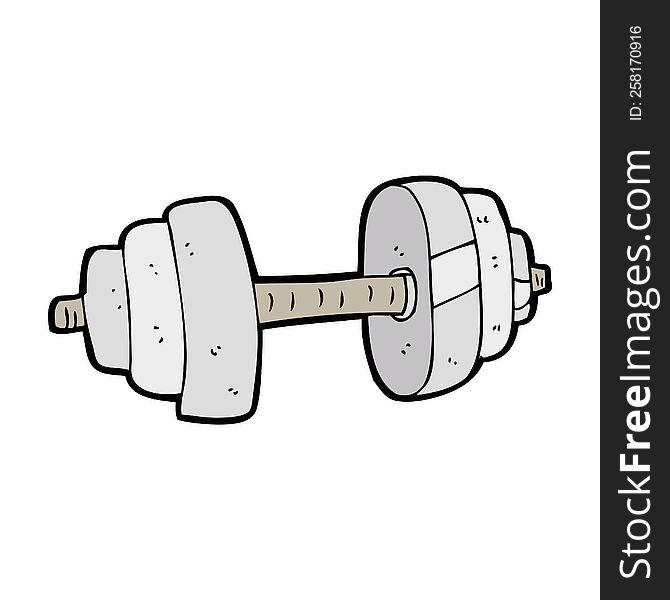 cartoon dumbbell