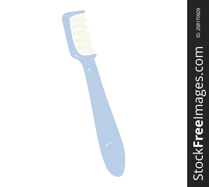 flat color illustration of a cartoon toothbrush