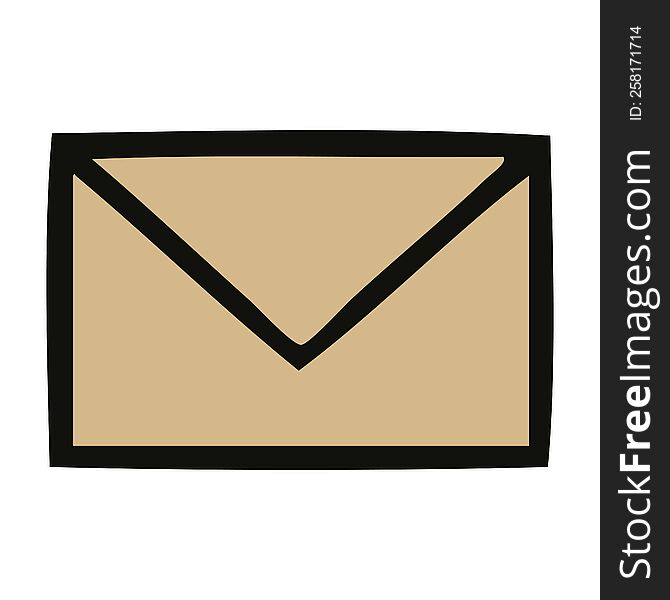 cute cartoon of a paper envelope. cute cartoon of a paper envelope