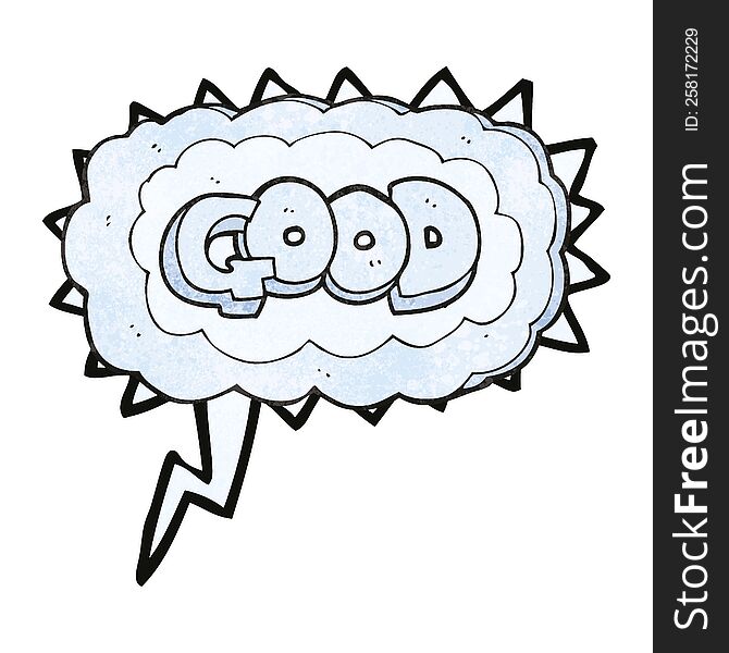 texture speech bubble cartoon Good symbol