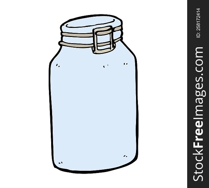 cartoon glass jar