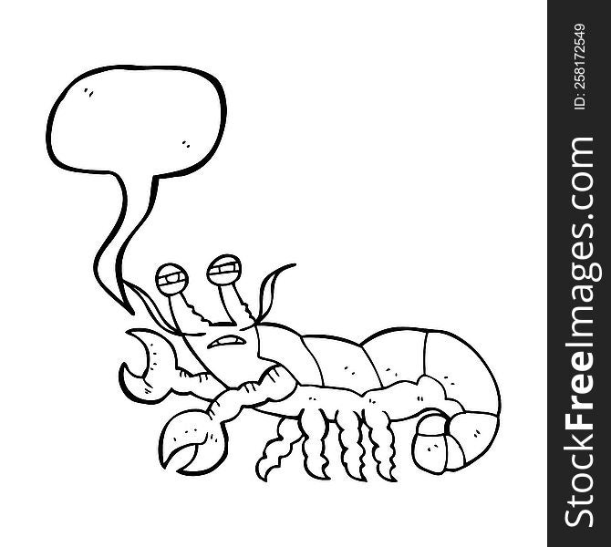 speech bubble cartoon lobster