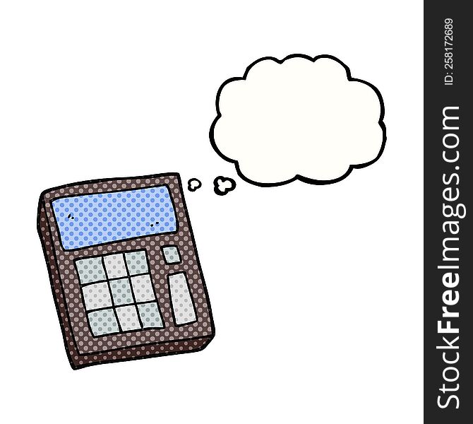 Thought Bubble Cartoon Calculator