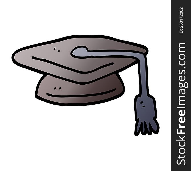 vector gradient illustration cartoon graduation hat