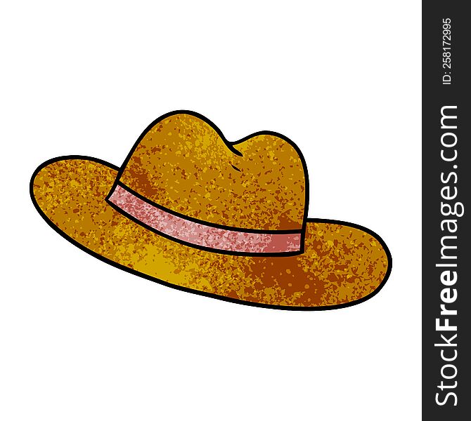 hand drawn textured cartoon doodle of a hat