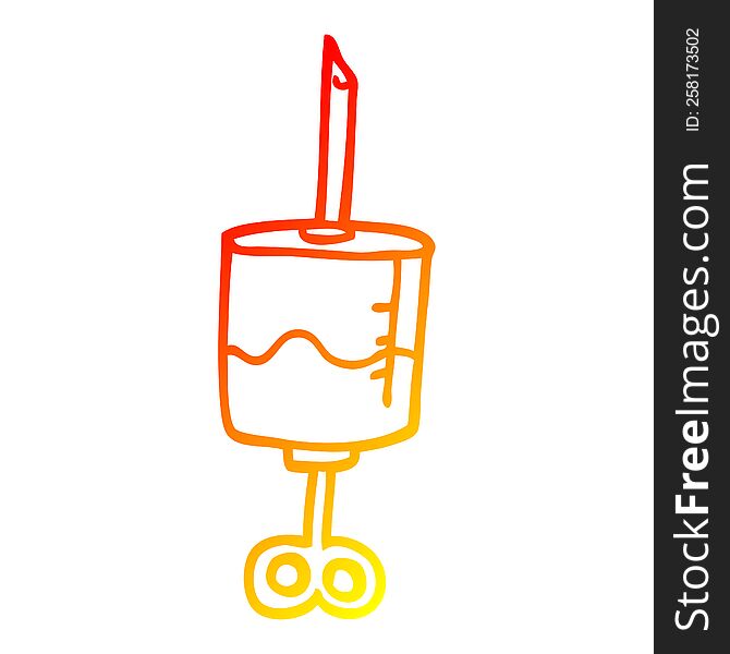 warm gradient line drawing cartoon medical syringe