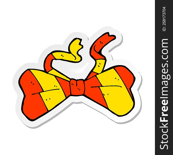 sticker of a cartoon bow tie