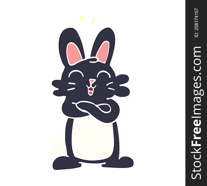 cartoon doodle jolly bunny