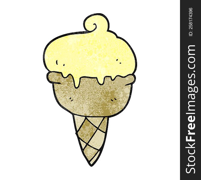 textured cartoon ice cream