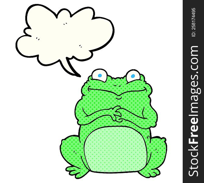 Comic Book Speech Bubble Cartoon Funny Frog