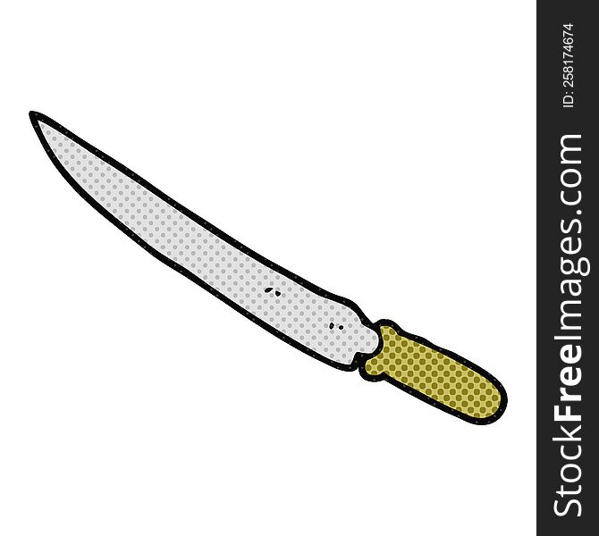 freehand drawn cartoon kitchen knife