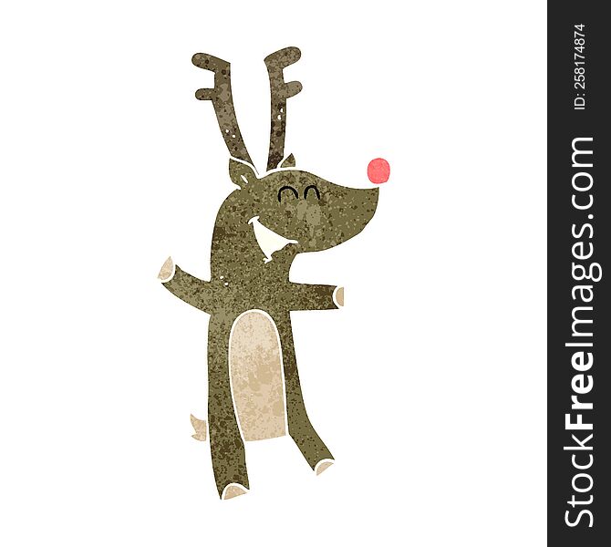 Retro Cartoon Reindeer