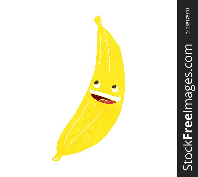 cartoon happy banana