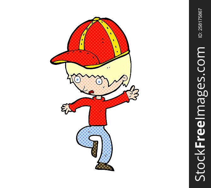 cartoon boy in cap