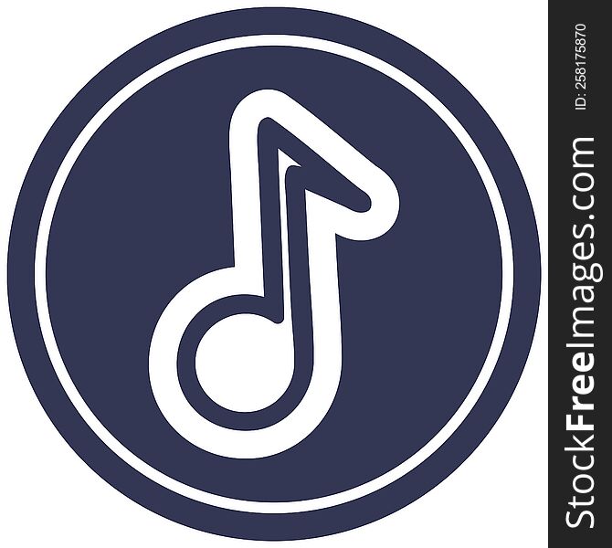 Musical Note Circular Icon