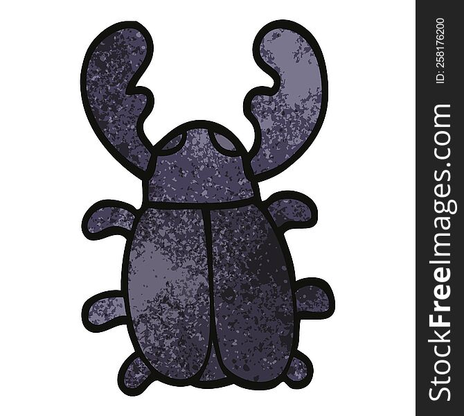 cartoon doodle huge beetle