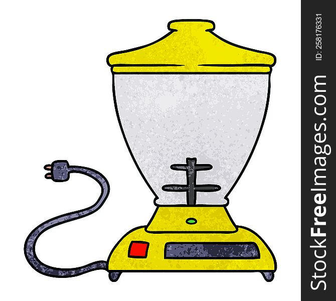 Textured Cartoon Doodle Of A Food Blender
