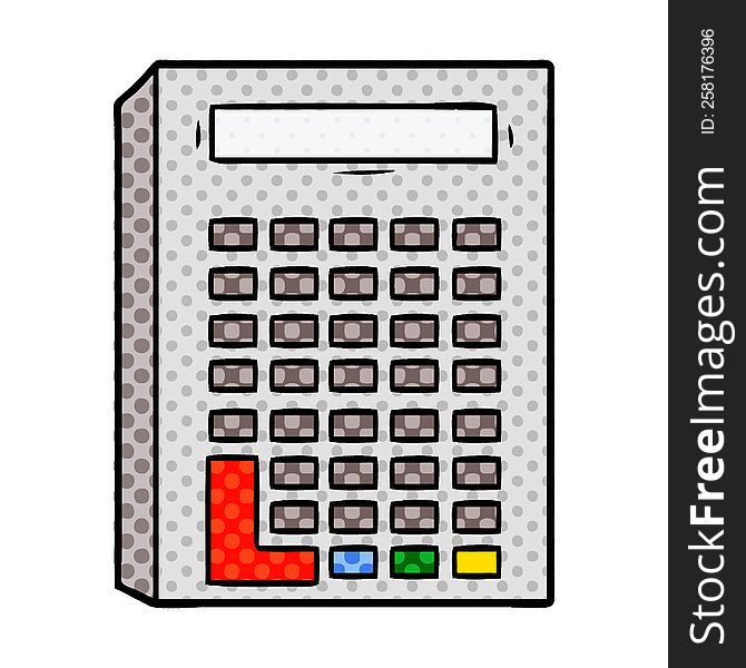 cartoon calculator. cartoon calculator