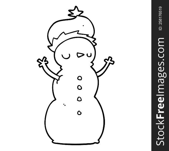 Cartoon Snowman