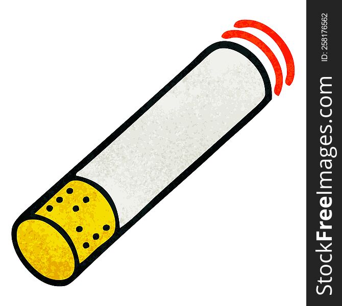 Retro Grunge Texture Cartoon Cigarette Stick