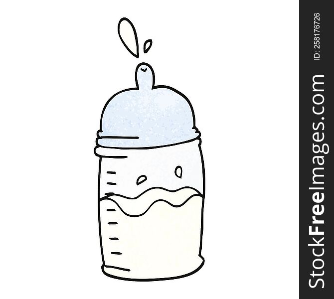 Cartoon Doodle Baby Bottle