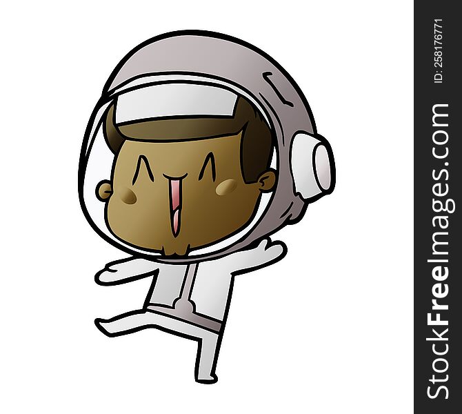 dancing cartoon astronaut. dancing cartoon astronaut