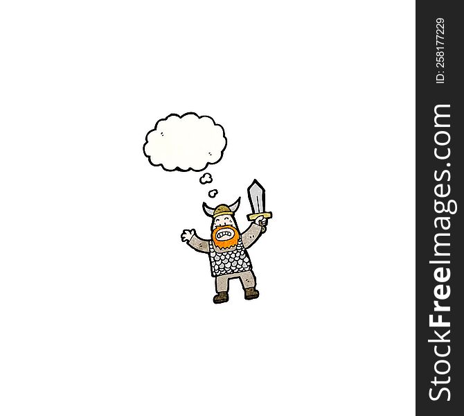 Angry Viking Cartoon Character