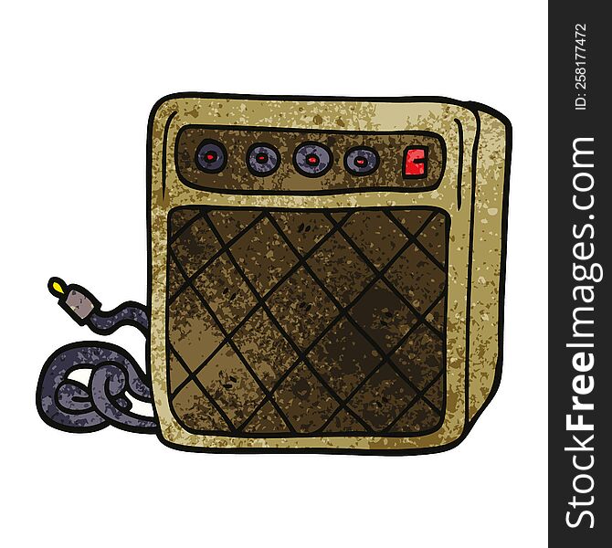 cartoon doodle retro speaker system