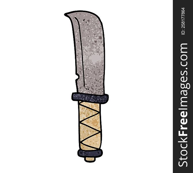 cartoon doodle of a knife
