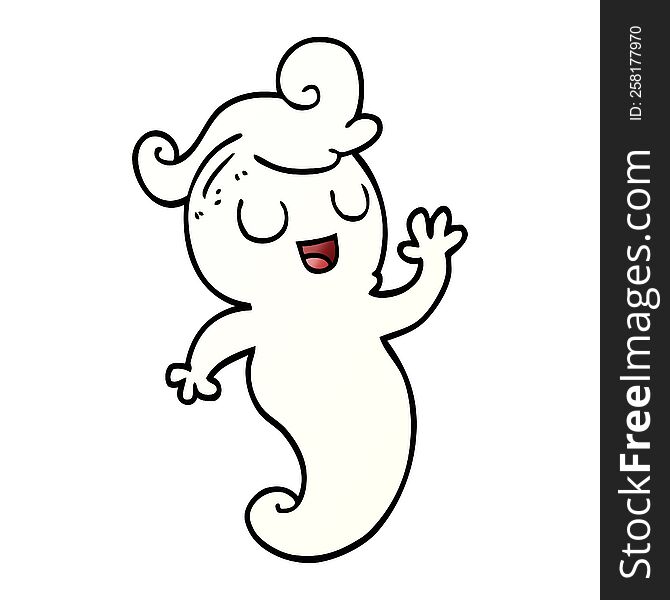 cartoon doodle ghost