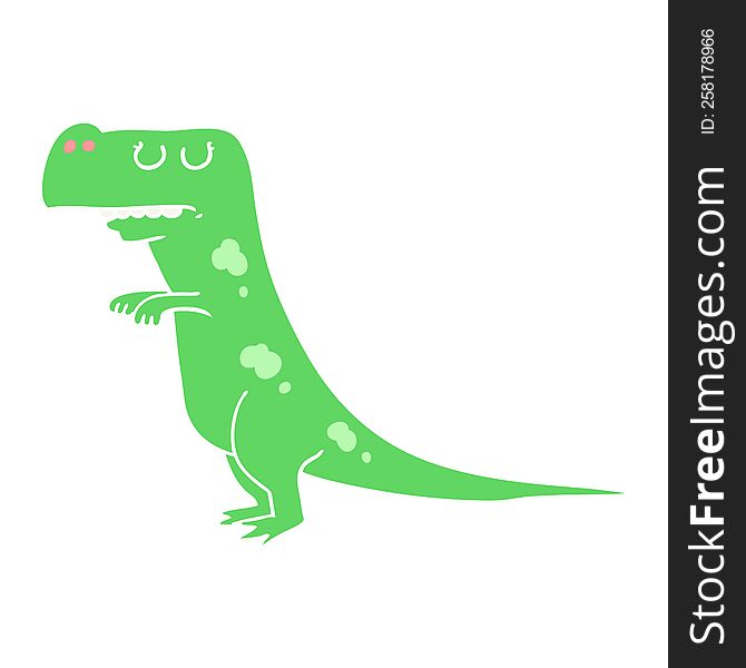 flat color style cartoon dinosaur