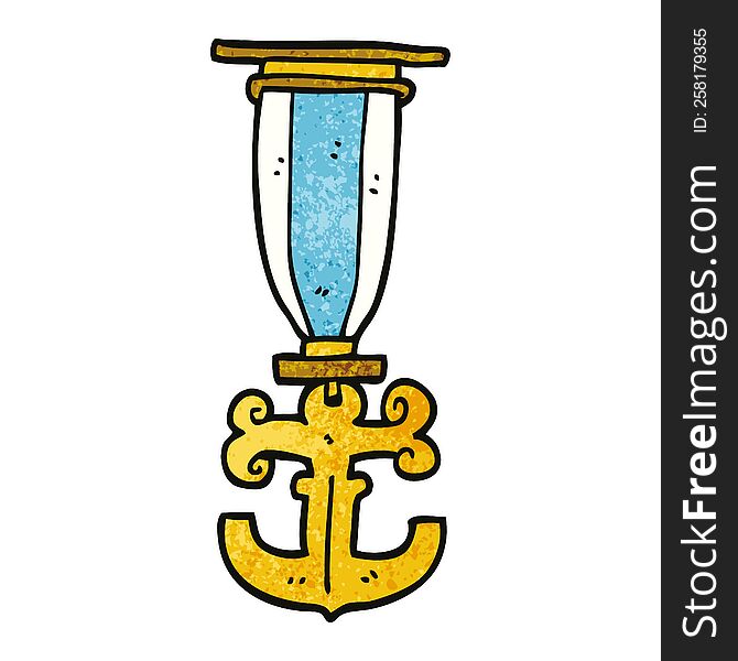 cartoon doodle sailor medal