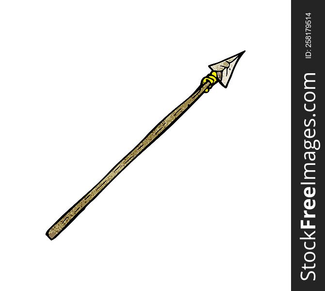 cartoon primitive spear